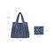 Wrapables Medium Foldable Tote Nylon Reusable Grocery Bag (Set of 2), Navy Deco